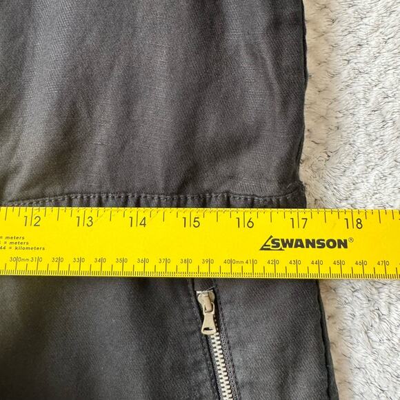 LOFT Lou & Grey Romper S Black Linen Zip Pocket Tie Waist Key Hole Straps V-Neck - Picture 15 of 15